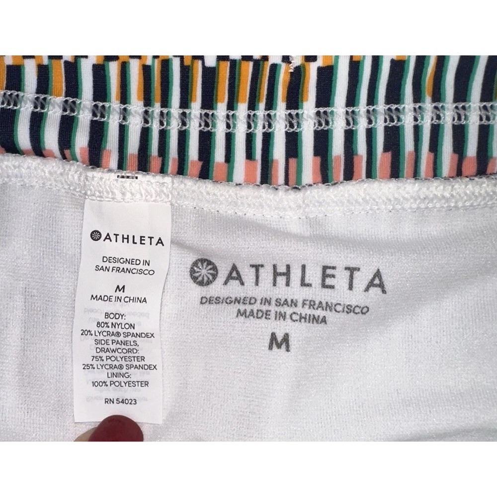 NWOT Athleta Ribbed Active Running Shorts Drawstring Lined Pockets Women's M $60 - Picture 2 of 9